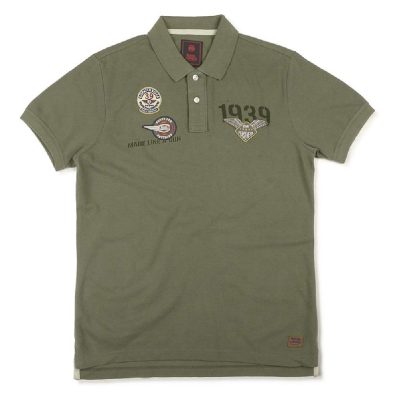 Royal Enfield Dispatch Rider Polo T-Shirt Light Olive