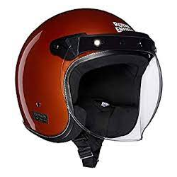 Royal Enfield Bobber Jet Helmet Orange Crush