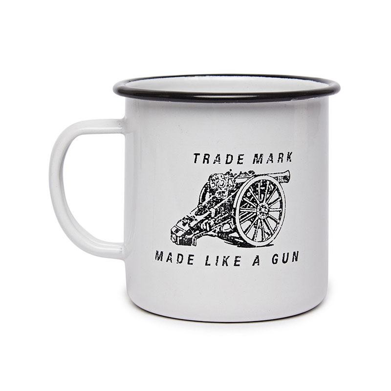 Royal Enfield Emaille Tasse weiß