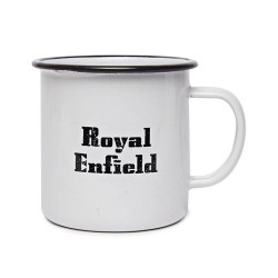 Royal Enfield Emaille Tasse weiß