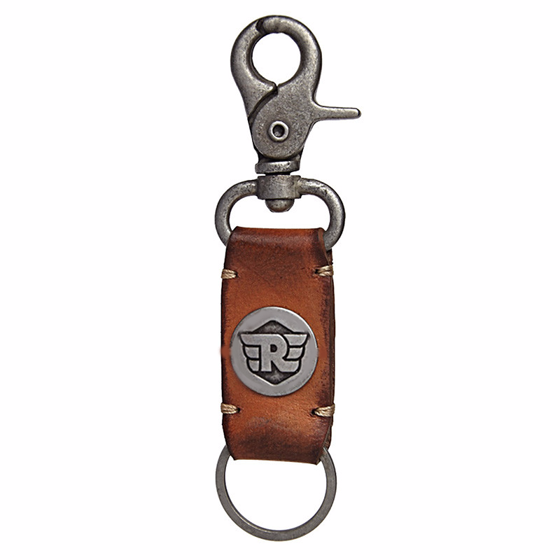 Brown Royal Enfield Leather Key Chain
