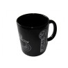 Ceramic cup black Ural side view