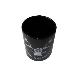 Ceramic cup black Ural front view