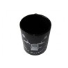 Ceramic cup black Ural front view