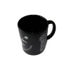 Ceramic cup black Ural front view