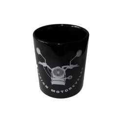 Ceramic cup black Ural front view