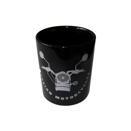 Ceramic cup black Ural front view