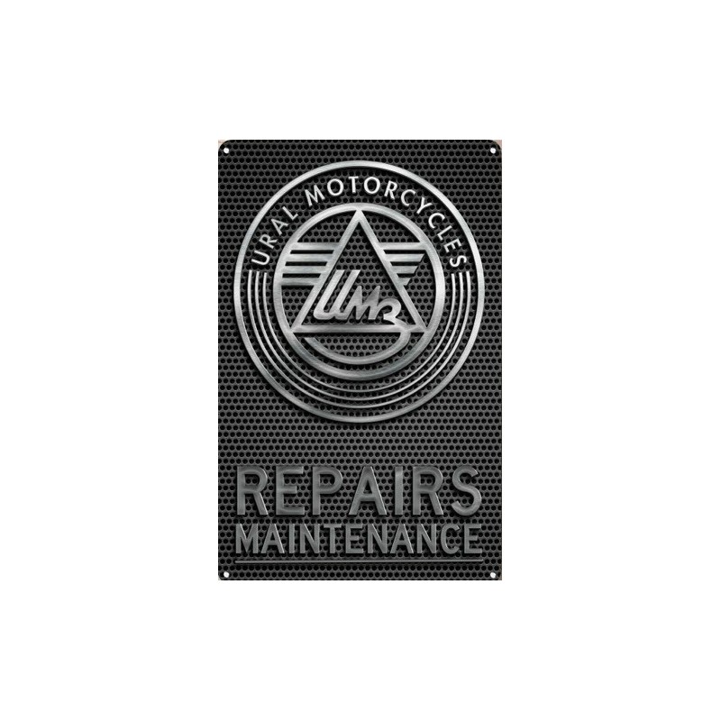 Blechschild Ural Motorcycles Repairs