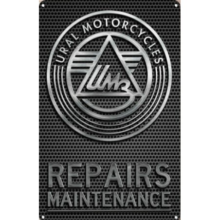 Blechschild Ural Motorcycles Repairs