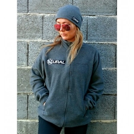 Fleece Sweater Asphalt with Ural Logo