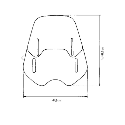 Motorcycle Windshield Varioscreen, clear