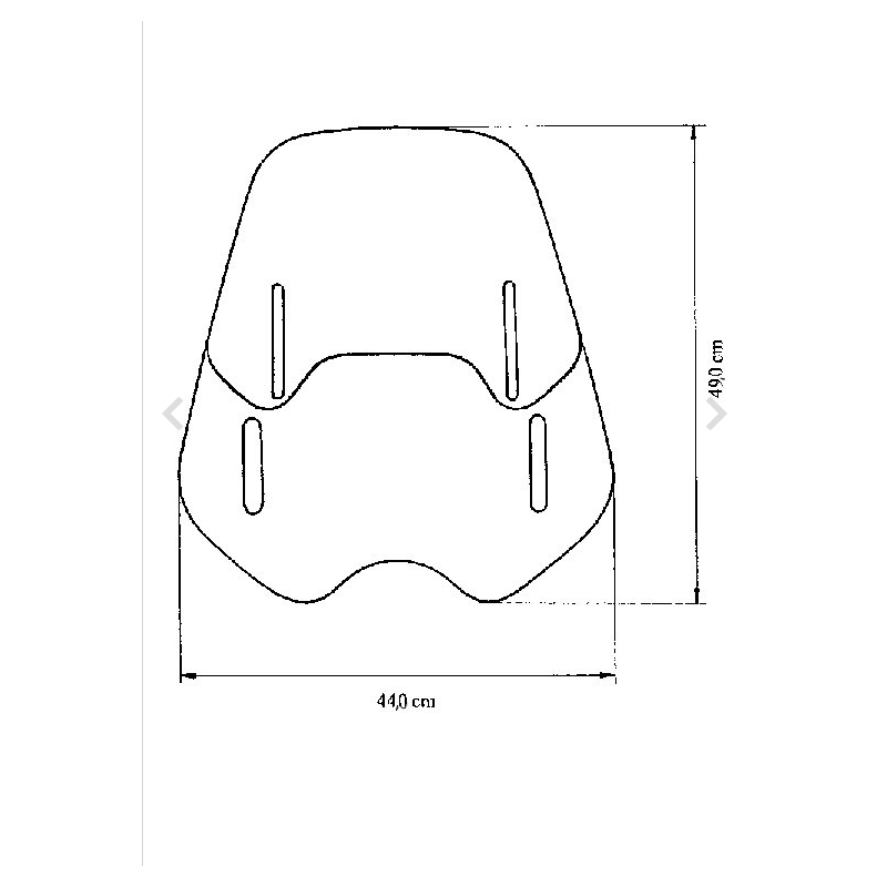Motorcycle Windshield Varioscreen, clear