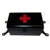 First aid box black-matt with Red Cross logo