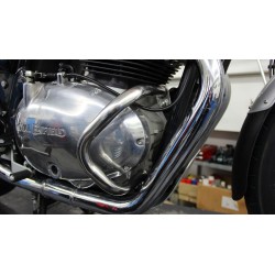 COMPACT ENGINE GUARDS, SILVER 650 TWIN