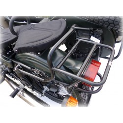 Luggage rack behind passenger seat, black