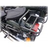 Luggage rack behind passenger seat, black