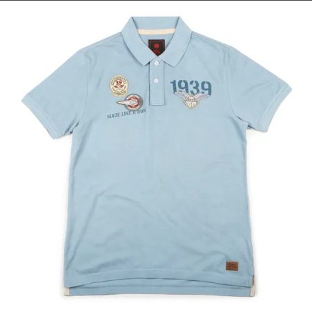 Royal Enfield Polo T-Shirt Dispatch Rider Sea Blue