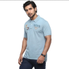 Royal Enfield Dispatch Rider Polo T-Shirt Sea Blue