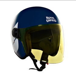 copy of Royal Enfield Bobber Jet Helmet Hunter Copter - Lagoon Blue