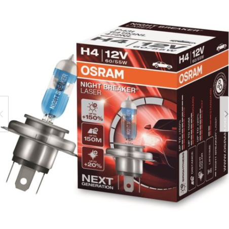 H4 Lampe Osram Night Breaker Laser