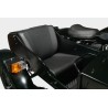 Sidecar seat set with backrest and luggage box, black