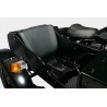 Sidecar seat set with backrest and luggage box, black