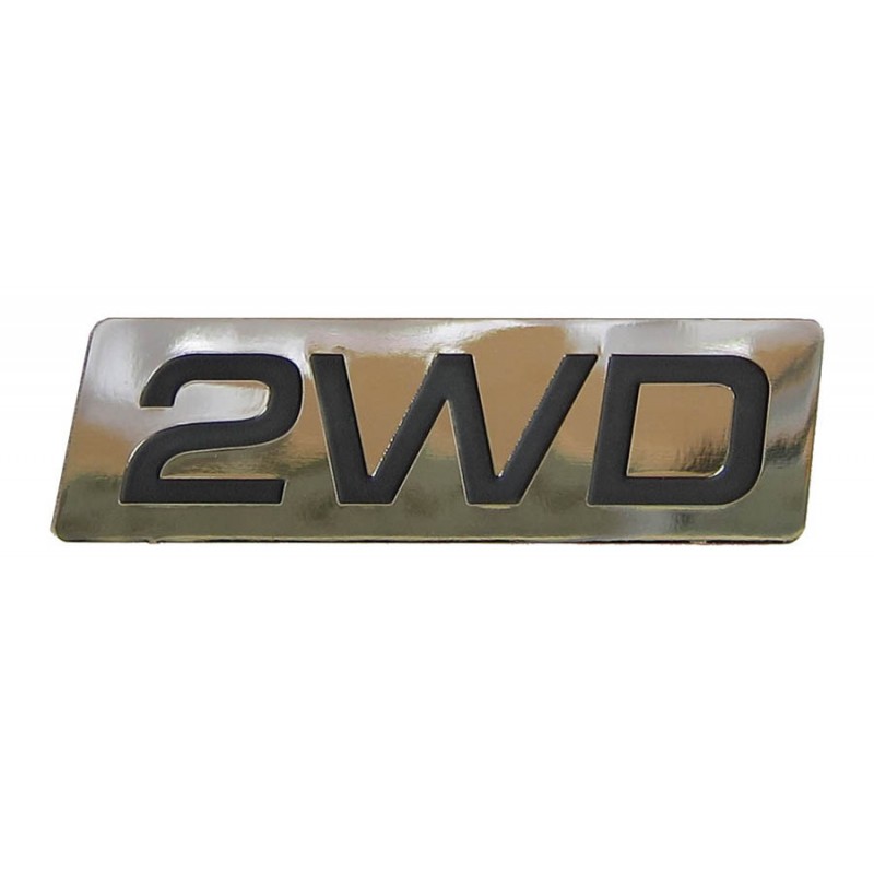 2WD sticker chrome