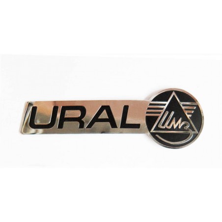 Tankaufkleber Ural-Logo chrom links