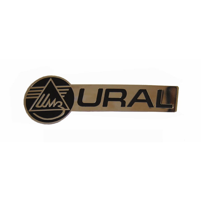 Tank sticker Ural logo chrome right