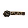 Ural logo gastank sticker, chrome rightside