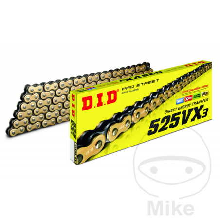 DID X-RING CHAIN GOLD/BLACK 525VX3 Himalayan/Scram