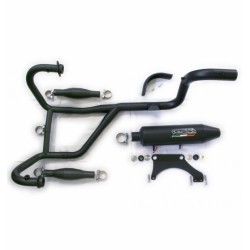 Exhaust system 2in1 black...