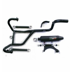 Exhaust system 2in1 black without cat