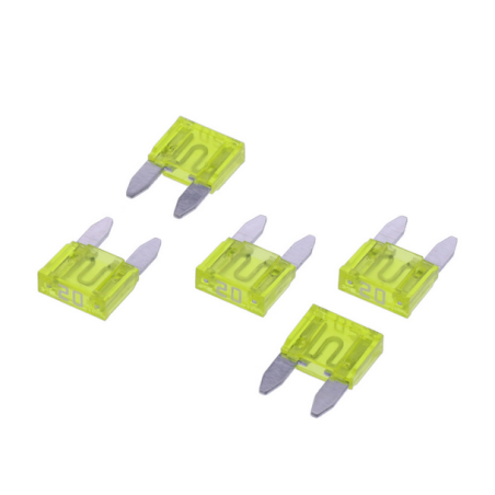 Mini fuse yellow 20A pack 5