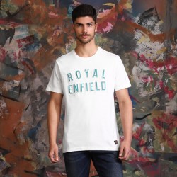 Royal Enfield T-Shirt lb RAISED withe