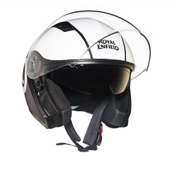 Royal Enfield Jet Helm Lightwing schwarz & weiß