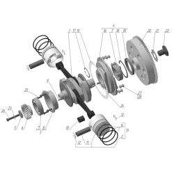 Crank shaft assembly Ural from 2007