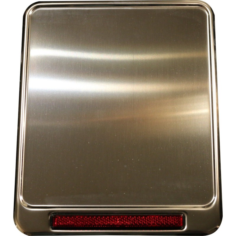 License plate holder with reflector stainless steel 180x200