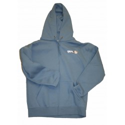 Zipp Kapuzen Sweater blau...