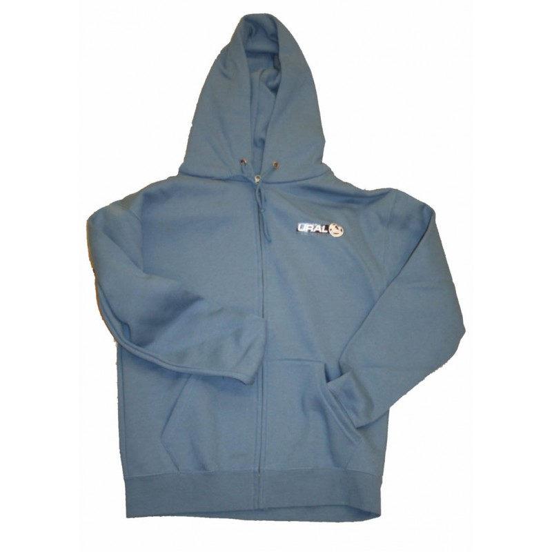 Zipp Hooded Sweater Blue with Ural Logo