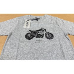 Royal Enfield BSMC T-Shirt Custom Bike Tee grey
