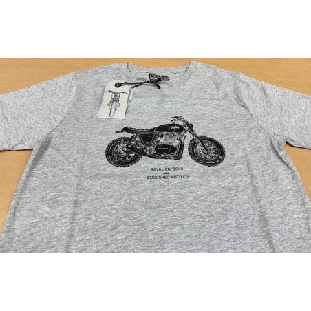 Royal Enfield BSMC T-Shirt Custom Bike Tee grey