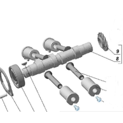 Camshaft with gear Ural...