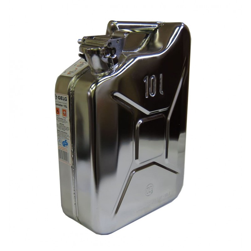 Stainless steel petrol canister