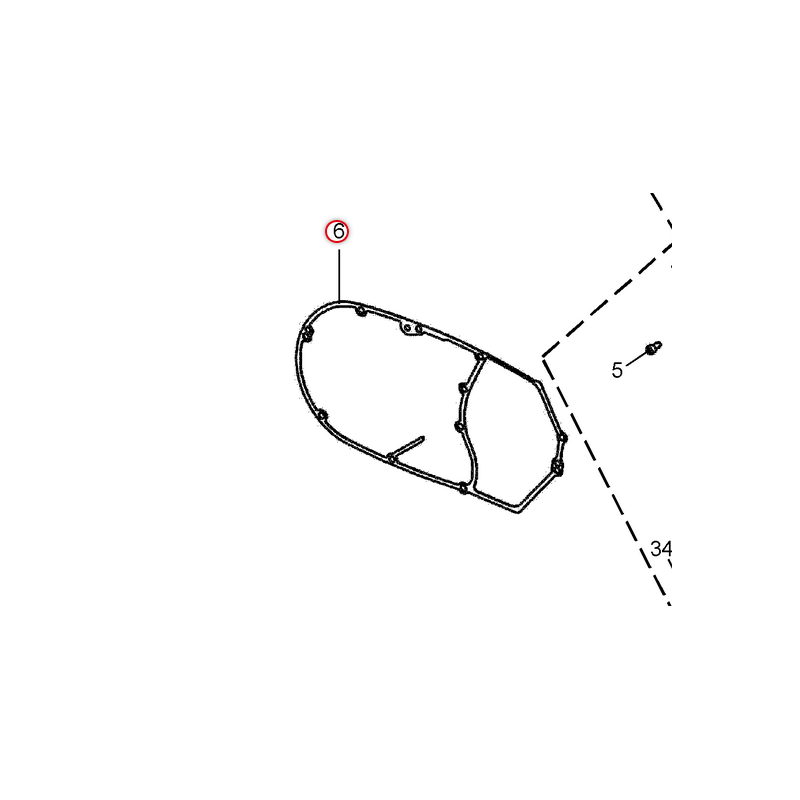 Gasket right crankcase Bullet/Classic 500