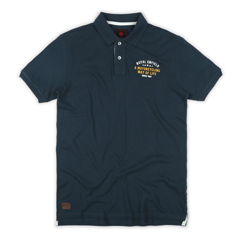 Royal Enfield Basic Branded Polo Navy Polo T-Shirt