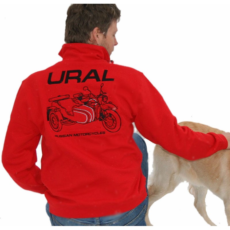 Sweater rot mit Ural Logo