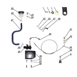 Rear brake reservoir hose Ural from 2017