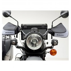 Fog light H3 black, pair with harness and switch
