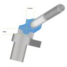 Handlebar riser 30 mm and 21 mm offset Interceptor 650